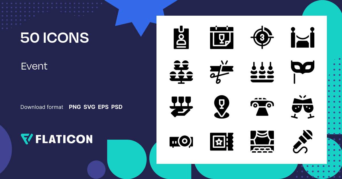 Event Icon Pack | Filled | 50 .SVG Icons