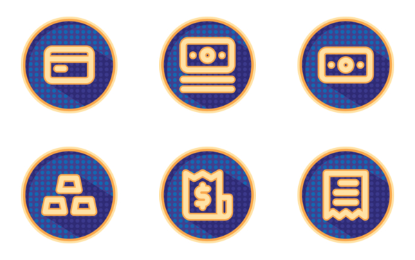 business dotted shadowed badges