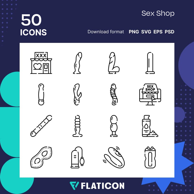 Sex Shop Icon Pack, Lineal