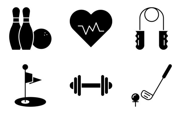 sports and action glyph