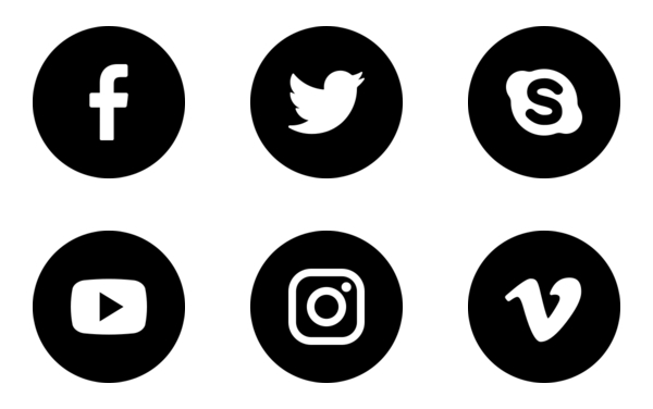 Social Media Icon Pack | Glyph | 35 .SVG Icons