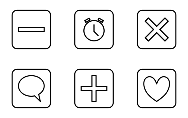 user interface icon pack  outline