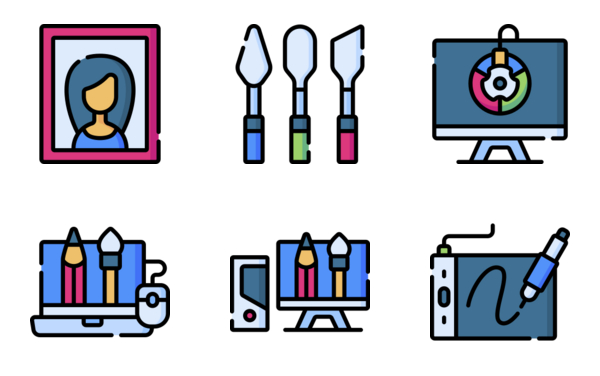 Lineal icons - PNG and SVG