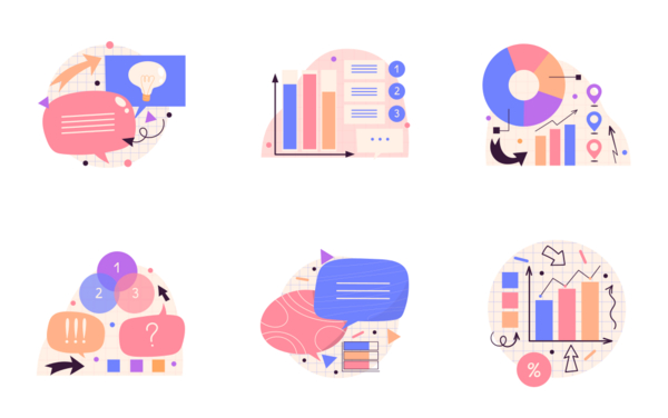 speech bubbles arrows infographic elements