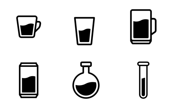 icon packs of drinkware container