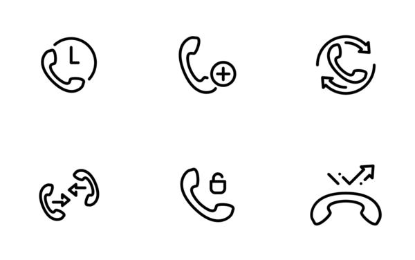 phone call icons set