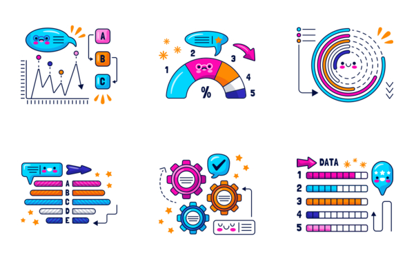 speech bubbles arrows and infographic elements