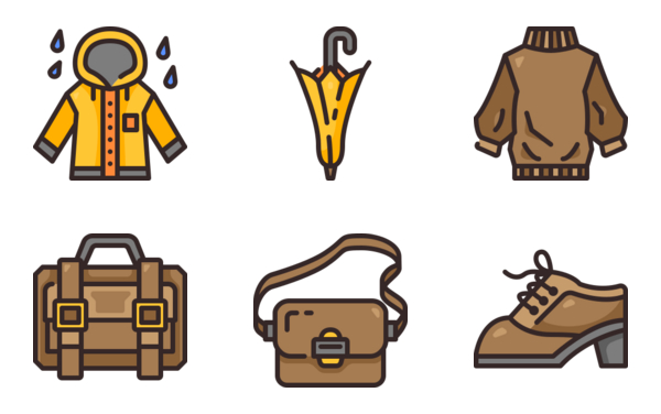 Autumn Clothes Accesories icon pack