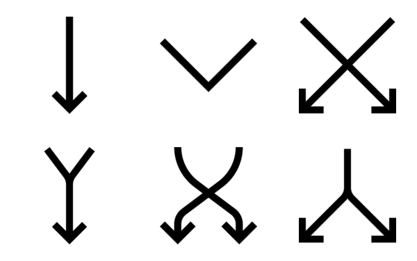 arrows with different directions and shapes