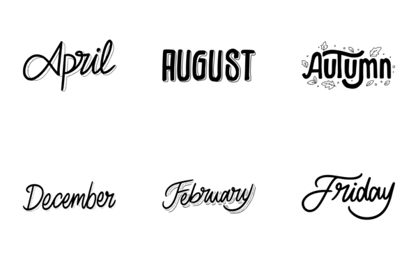 days of the week months and seasons stickers