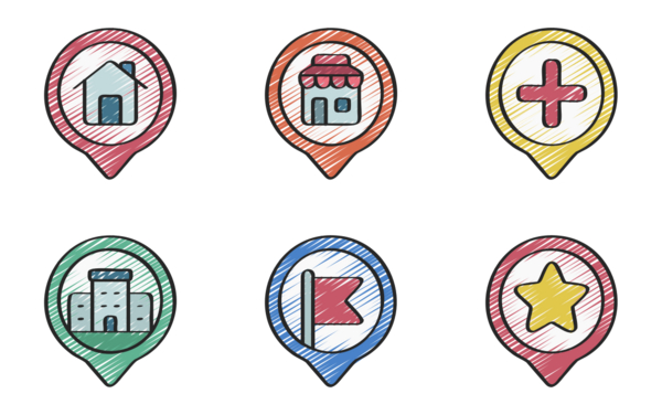 location pins