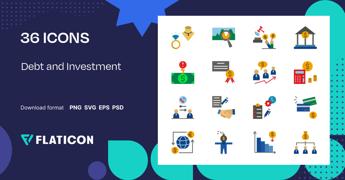 Debt And Investment Icon Pack 