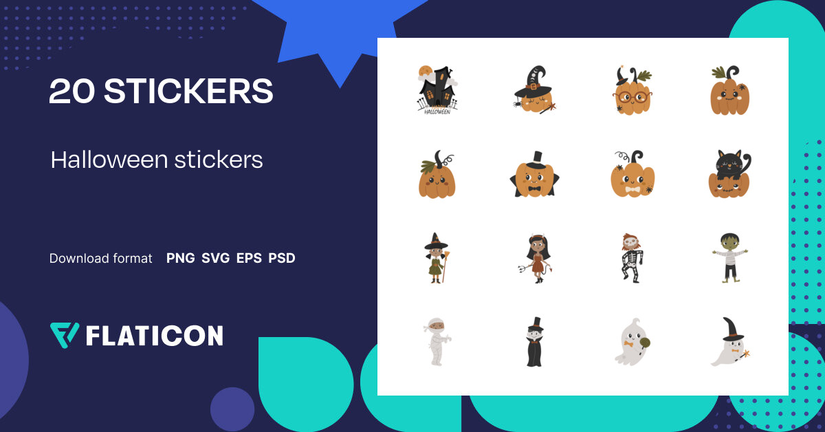 Pack of free Halloween stickers stickers (SVG, PNG) Flaticon