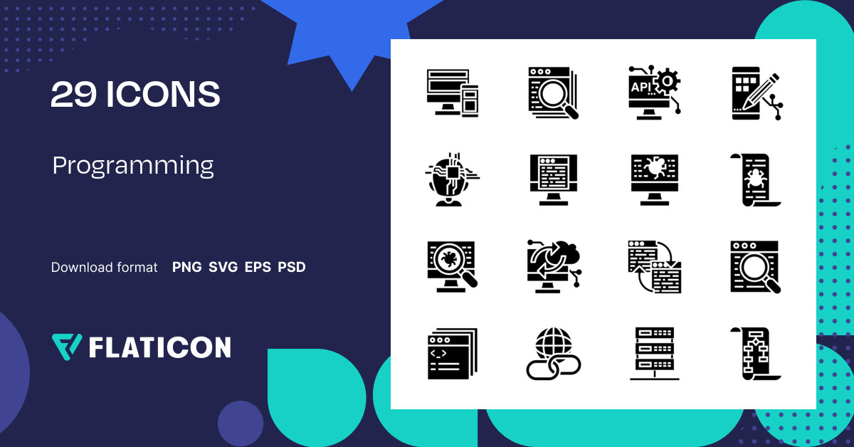 Programming Icon Pack | Glyph | 29 .SVG Icons