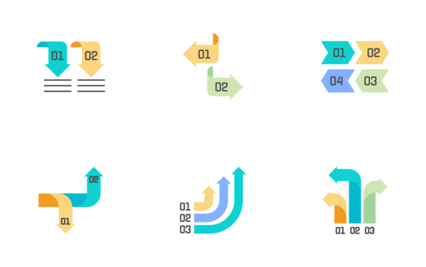 arrows and infographic elements