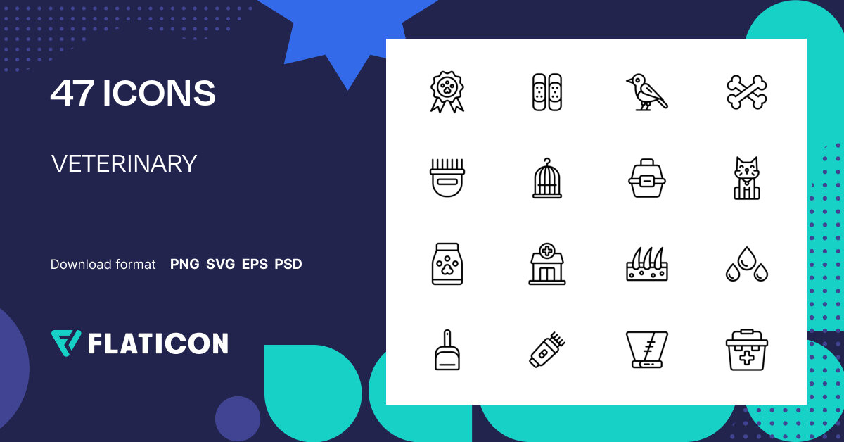 VETERINARY Icon Pack | Lineal | 47 .SVG Icons