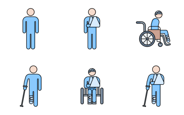 injury pain stick figure