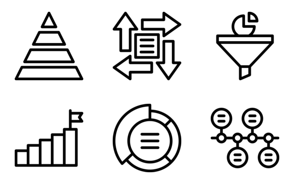 arrows and infographic elements  lineal 1 of 2