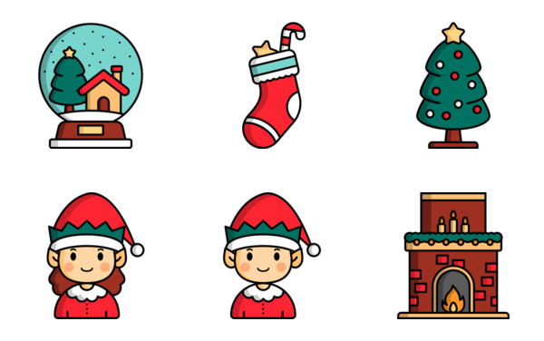 christmas characters and decorations