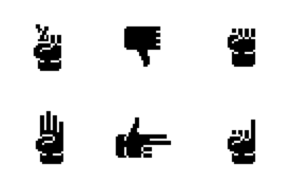 Pixel Hand Gesture