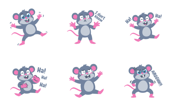 cute mouse sticker