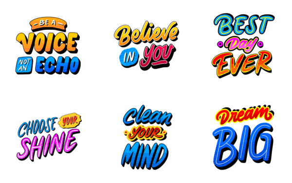 lettering and positivity