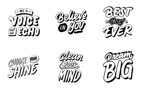 lettering and positivity