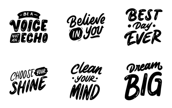 lettering and positivity