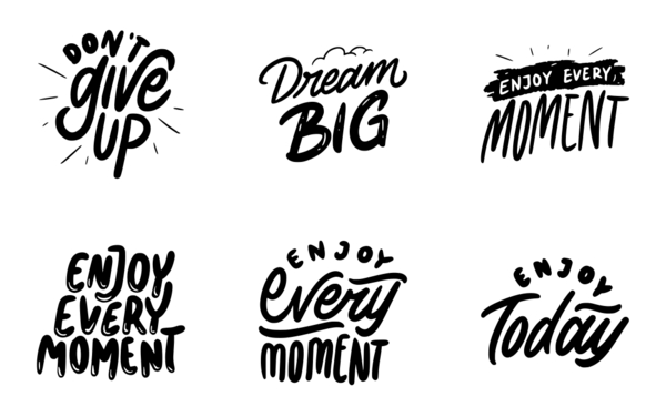 lettering positivity