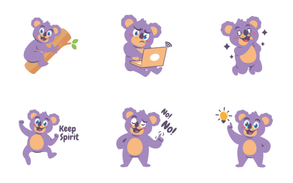 cute koala stickers