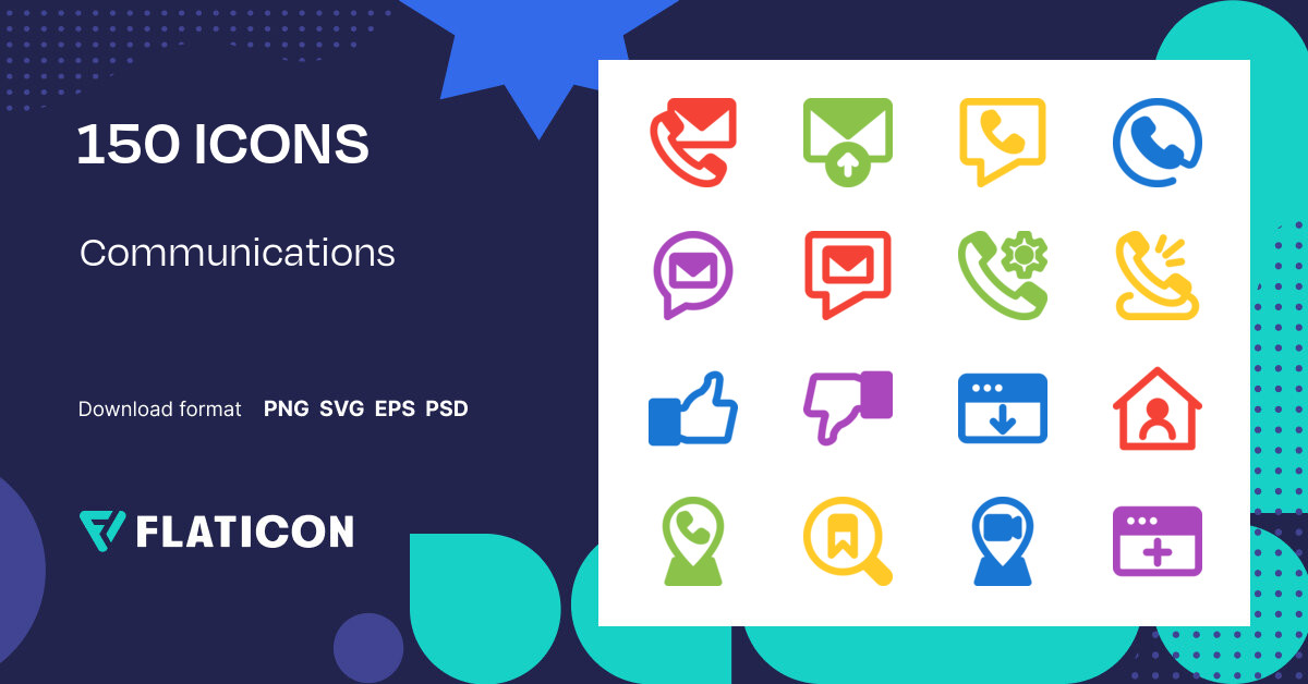 Communications Icon Pack | Mixed | 150 .SVG Icons