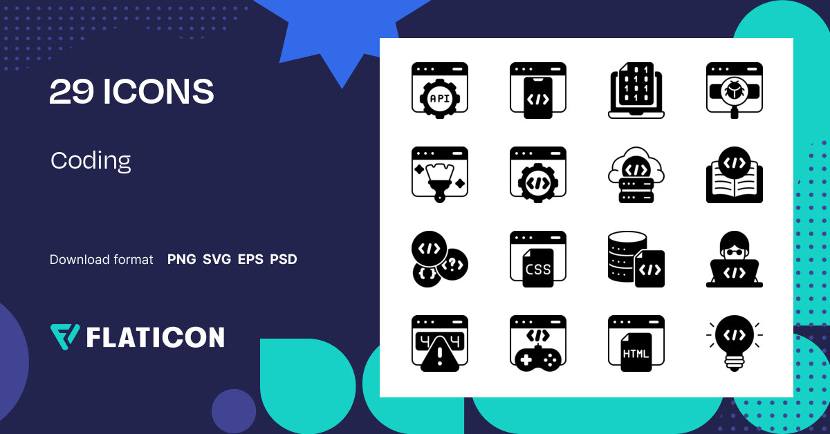 Coding Icon Pack | Mixed | 29 .SVG Icons