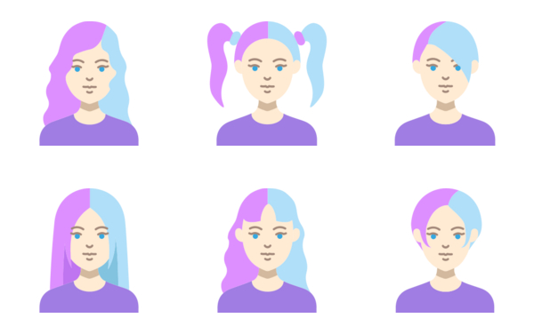 girl hairstyle color split girl hairstyle color split