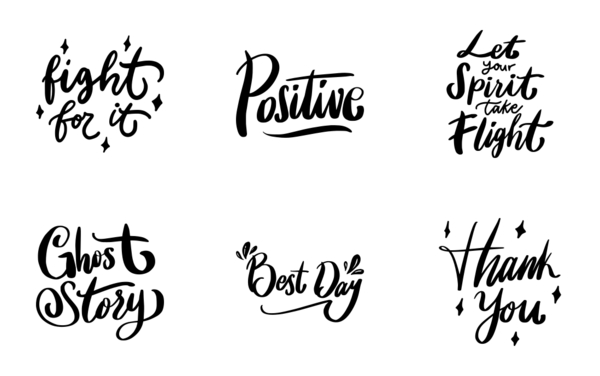 lettering positivity