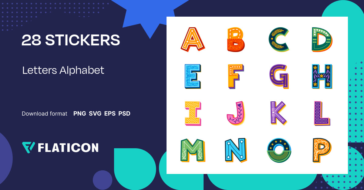 Alphabet sticker Vectors & Illustrations for Free Download