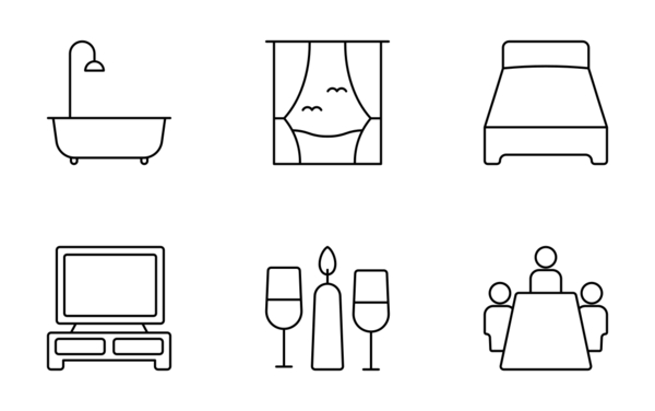 hotel icon set