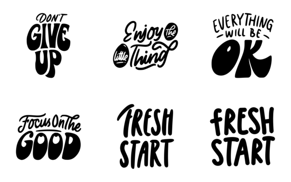 lettering and positivity