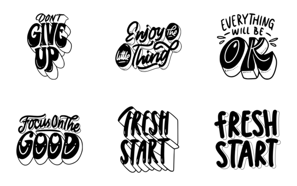 lettering and positivity