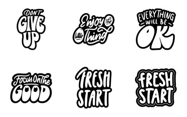 lettering and positivity