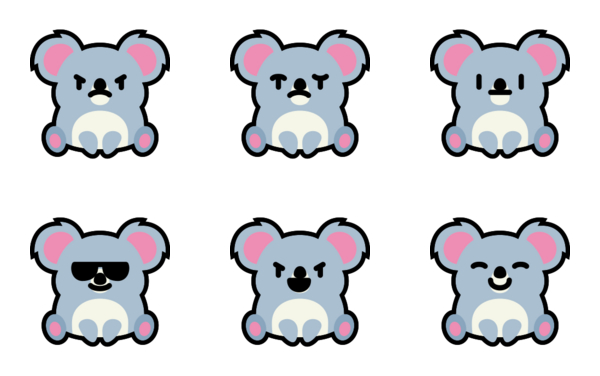 koala emoticons