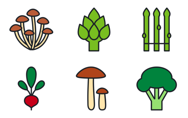 vegetables and mushrooms