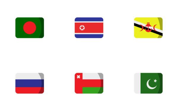 asian flags