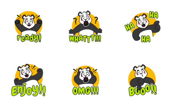 cute panda expression