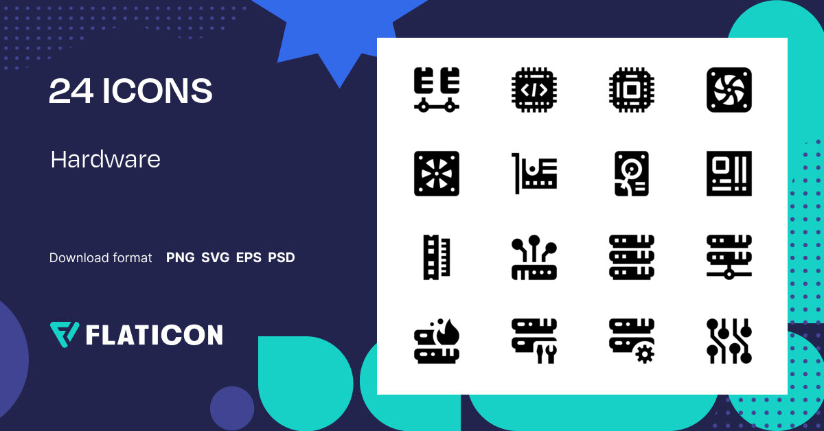 Hardware Icon Pack | Solid | 24 .SVG Icons