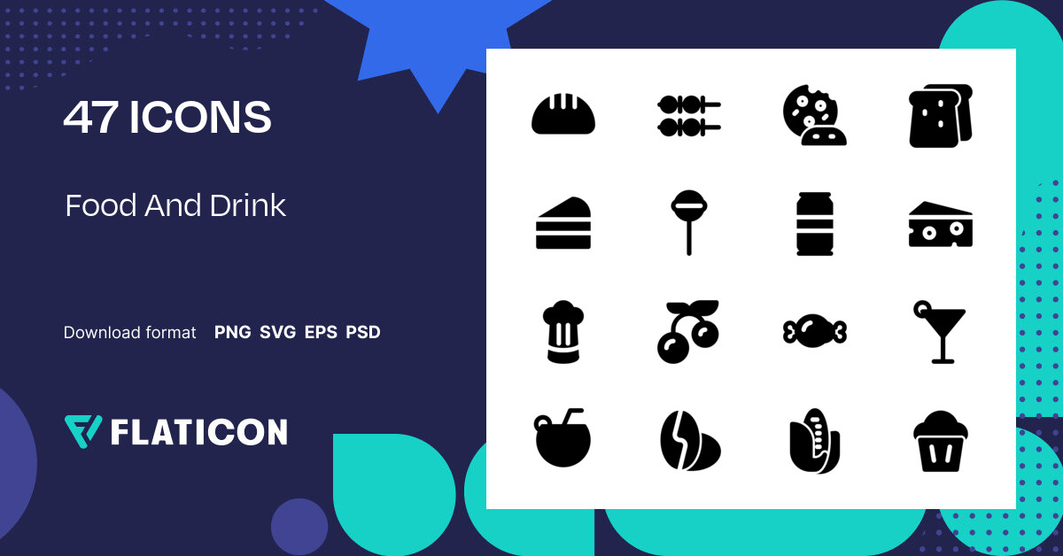 Pack De Iconos Food And Drink Glyph Iconos Svg