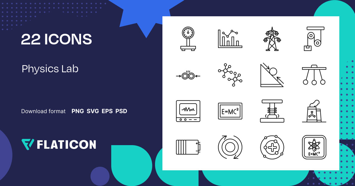 Physics Lab Icon Pack | Detailed Outline | 22 .SVG Icons