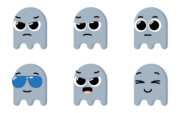 ghost emoticons