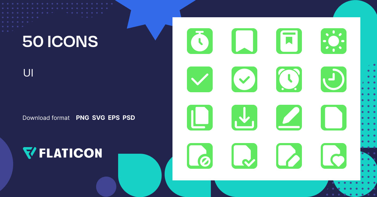 UI Icon Pack | Mixed | 50 .SVG Icons