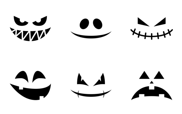 Scary halloween faces