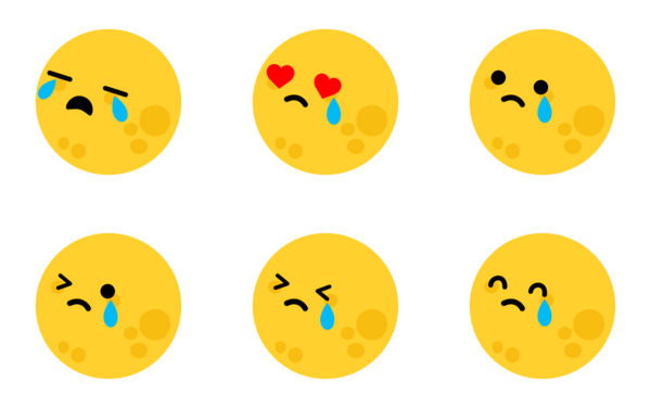 moon character emoji icon tears